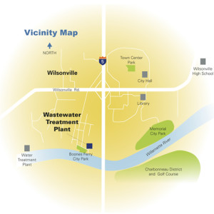 Map of facility location in Wilsonville