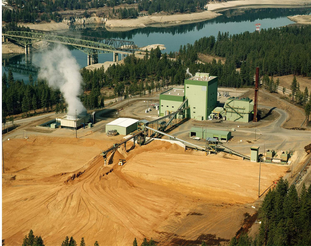 Aerial view of Avista Kettle Falls Generating Station
